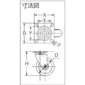 【CAINZ-DASH】トラスコ中山 プレス製ゴムキャスター　自在　Φ１００ TJ-100【別送品】