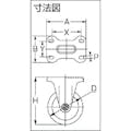 【CAINZ-DASH】トラスコ中山 プレス製ウレタンキャスター　固定　Φ７５ TUK-75【別送品】