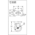 【CAINZ-DASH】トラスコ中山 プレス製ゴムキャスター　固定ストッパー付　Φ７５ TKB-75【別送品】