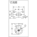 【CAINZ-DASH】トラスコ中山 プレス製ウレタンキャスター　固定ストッパー付　Φ７５ TUKB-75【別送品】