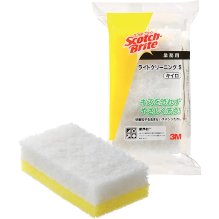 【CAINZ-DASH】スリーエム ジャパンコマーシャルケア販売部 スコッチ・ブライト ライトクリーニングたわしS イエロー 120X65mm L/CL S YEL【別送品】
