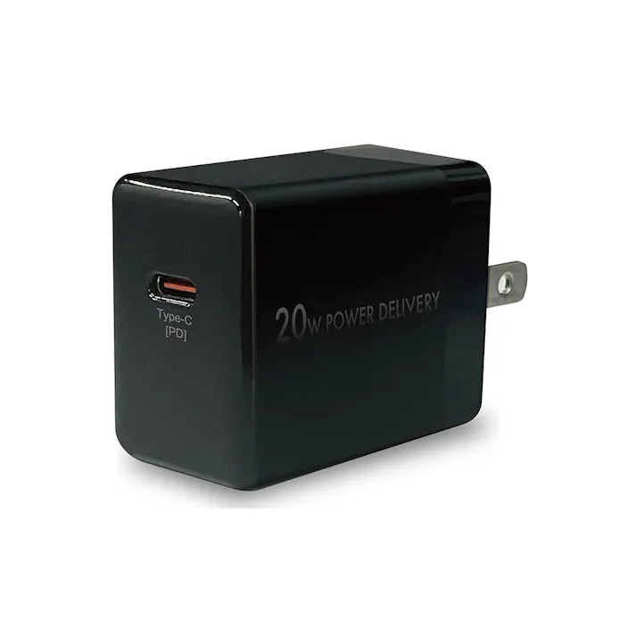 PD対応 AC充電器 20W(C×1) ブラック ACC-20PDBK