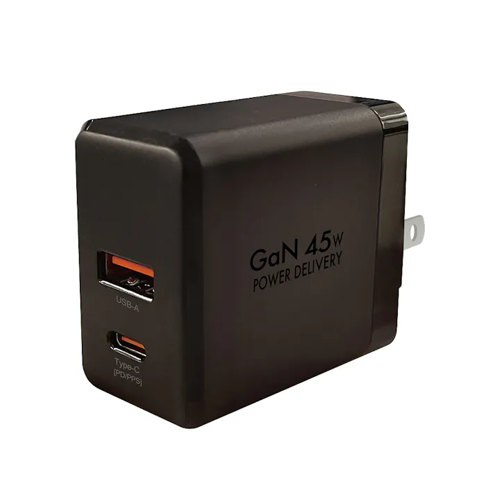 PD対応AC充電器 45W(C&A) ブラック