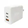 PD対応AC充電器 65W(C×2&A) ホワイト