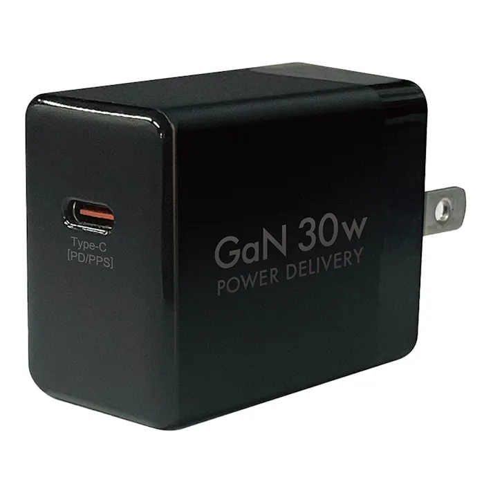 PD対応 AC充電器 30W(C×1) ブラック