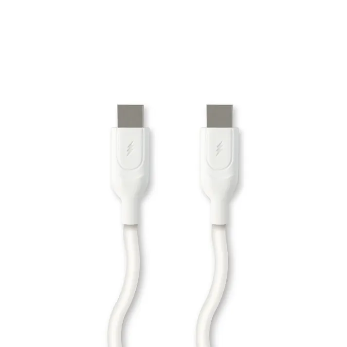 PD対応 やわらかシリコンC to Cケーブル 2.0m ホワイト CD-SKC200WH