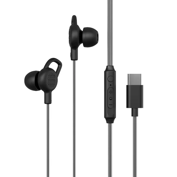 Type-C端子 やわらかイヤホン DAC搭載 ブラック ESM-C201BK
