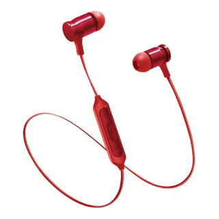 Bluetooth ステレオイヤホンマイク 赤 BTR-12R