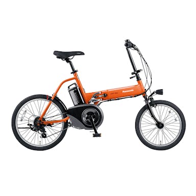 【自転車】《パナソニック》電動アシスト自転車 20型 オフタイム 外装7段 メタリックオレンジ