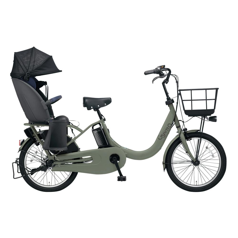 【自転車】《パナソニック》電動アシスト自転車 ギュット・クルーム・REX 20インチ 内装3段 マットオリーブ