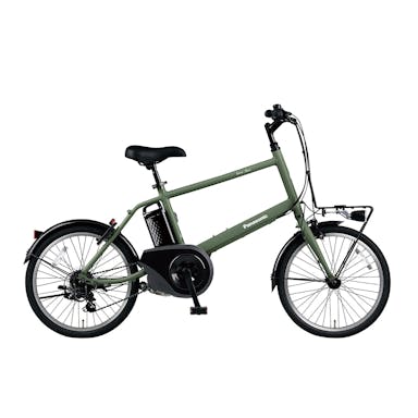 【自転車】《パナソニック》電動アシスト自転車 ベロスター ミニ 20インチ 外装7段 マットオリーブ