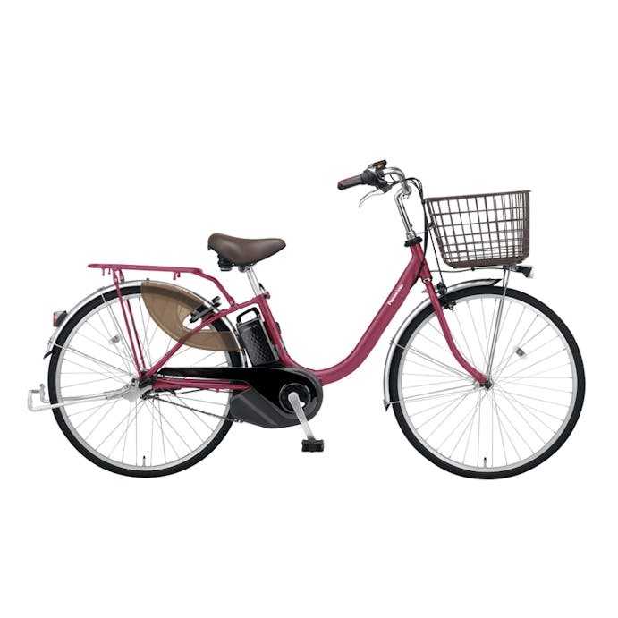 【自転車】《パナソニック》電動アシスト自転車 ビビ・L 26インチ 内装3段 ルージュローズ