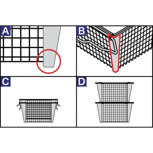 CAINZ-DASH】日本メタルワークス ワイヤーバスケット A02200005950