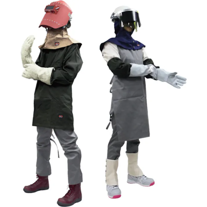 【CAINZ-DASH】日光物産 Armatex防炎胸付前掛け(ローハイド型) ネイビー AX1203 F NV【別送品】