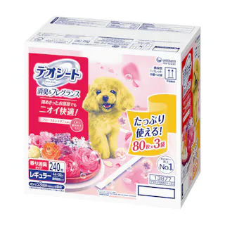 デオシート 消臭フレグランス フローラルシャボンの香り レギュラー 80枚×3個