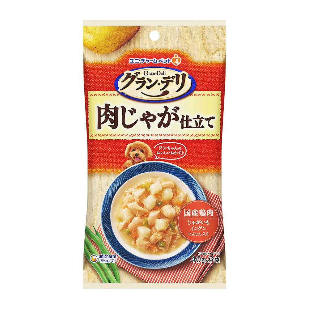 グラン・デリ パウチ 肉じゃが仕立て 40g×3個 犬用ウェットフード(パウチ) グラン・デリ パウチ 肉じゃが仕立て 40g×3個 犬用ウェットフード(パウチ)