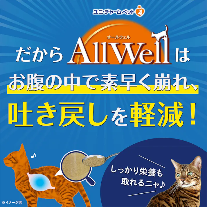 AllWell 食事の吐き戻しを軽減 室内猫用 チキン味 2.5kg