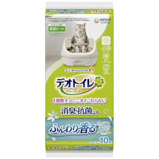 ユニ・チャーム デオトイレ ふんわり香る消臭・抗菌シート ナチュラルガーデン 10枚