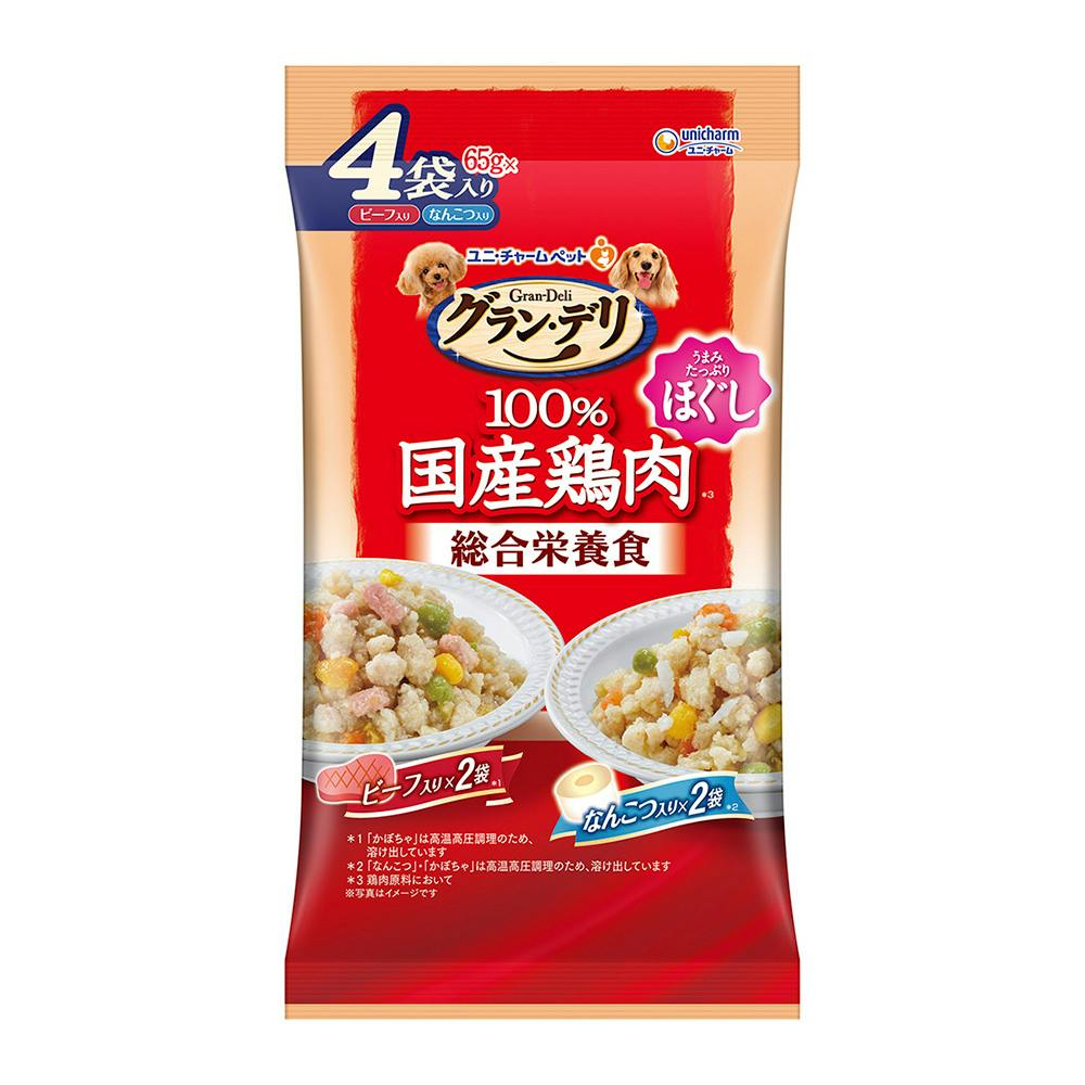 グラン・デリ 総合栄養食 パウチ ほぐし 成犬 軟骨・ビーフ 65gg×4袋パック 犬用ウェットフード(パウチ) グラン・デリ 総合栄養食 パウチ ほぐし 成犬 軟骨・ビーフ 65gg×4袋パック 犬用ウェットフード(パウチ)