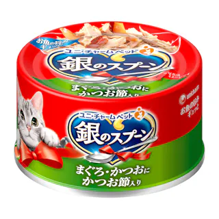 銀のスプーン 缶 まぐろ・かつおにかつお節入り 70g