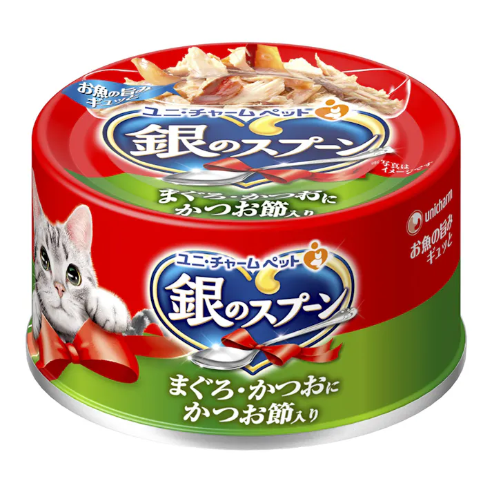 銀のスプーン 缶 まぐろ・かつおにかつお節入り 70g