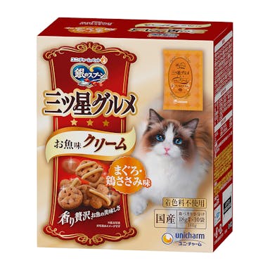 銀のスプーン 三ツ星グルメ お魚味クリーム まぐろ・鶏ささみ味 180g