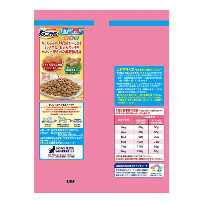 ねこ元気毛玉ケア肥満が気になる猫用 2.8kg