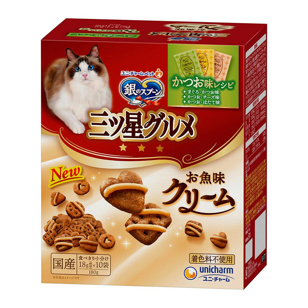 銀のスプーン 三ツ星グルメ お魚味クリーム かつお味 180g 猫用ドライフード 銀のスプーン 三ツ星グルメ お魚味クリーム かつお味 180g 猫用ドライフード