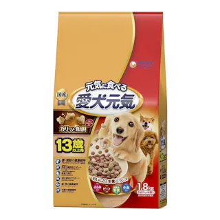 愛犬元気 13歳以上用 ささみ・ビーフ・野菜・小魚入り 1.8kg