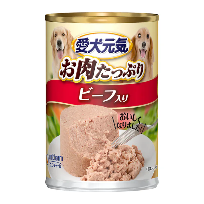 愛犬元気 缶 ビーフ入り 375g