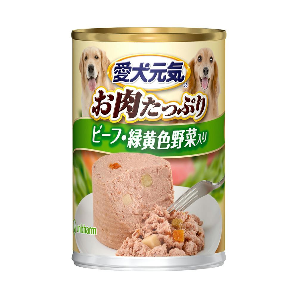 愛犬元気 缶 ビーフ・野菜入り 375g | ペット用品（犬 