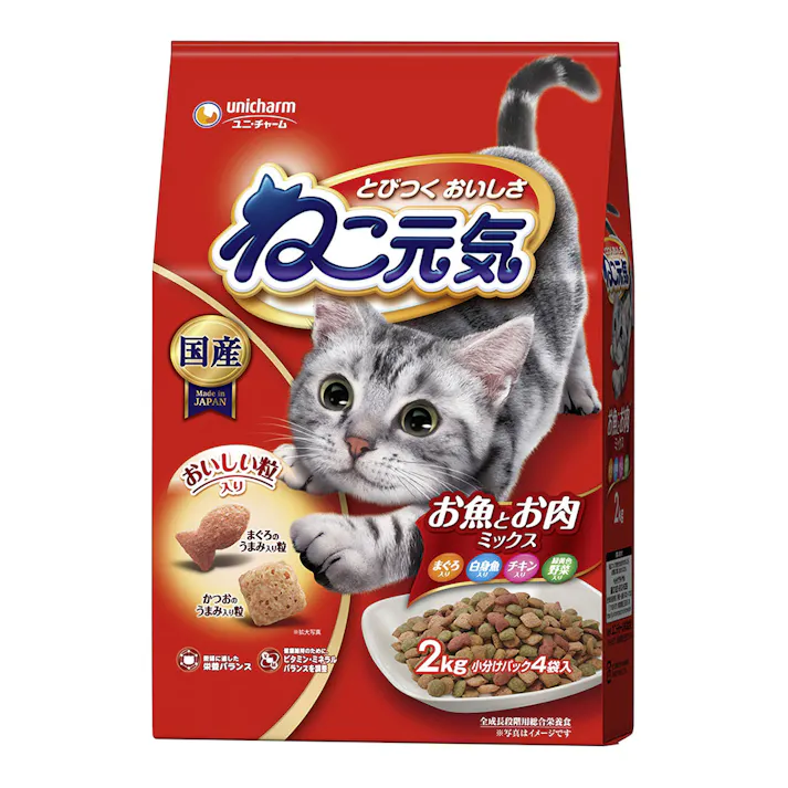 ねこ元気 お魚とお肉ミックス 2kg