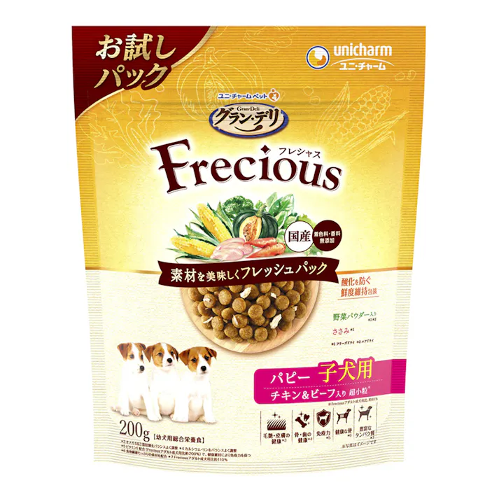 グラン・デリ フレシャス パピー 子犬用 チキン&ビーフ入り 200g