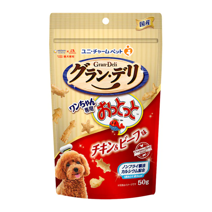 ユニ・チャーム グラン・デリ ワンちゃん専用おっとっと チキン&ビーフ味 50g