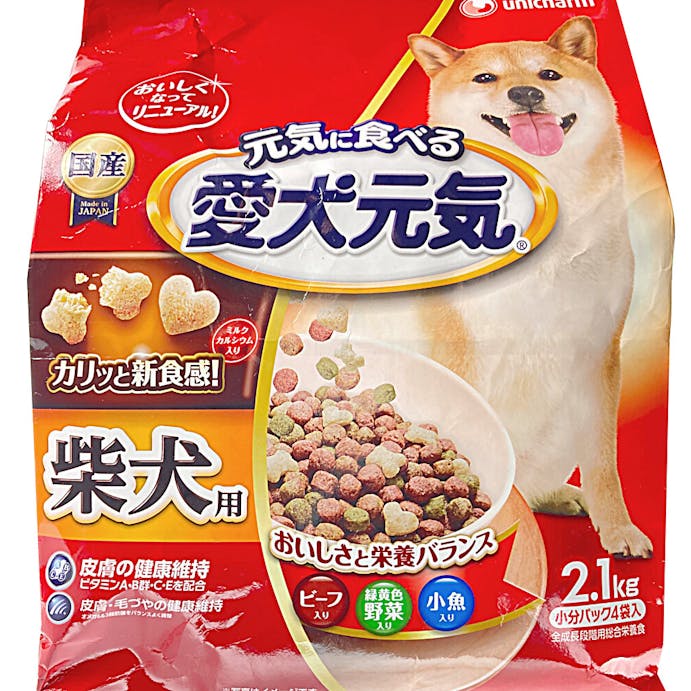 愛犬元気 柴犬用 ビーフ・野菜・小魚入り 2.1kg