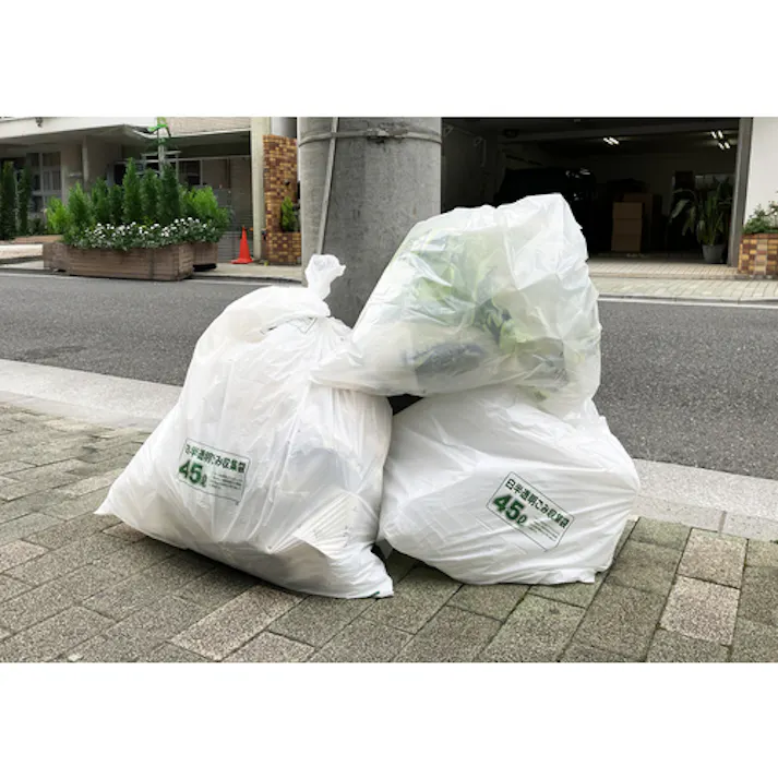 【CAINZ-DASH】ジャパックス 業務用ポリ袋 45L 半透明 10枚 厚み0.030mm P-44【別送品】