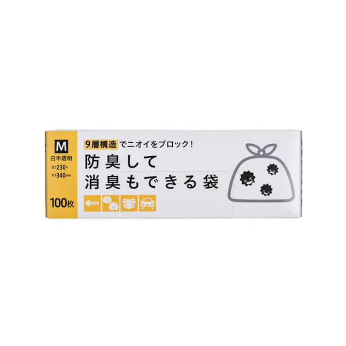 防臭して消臭もできる袋 M 100枚入り