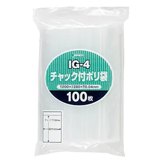 チャック付きポリ袋(I) 100P IG-4