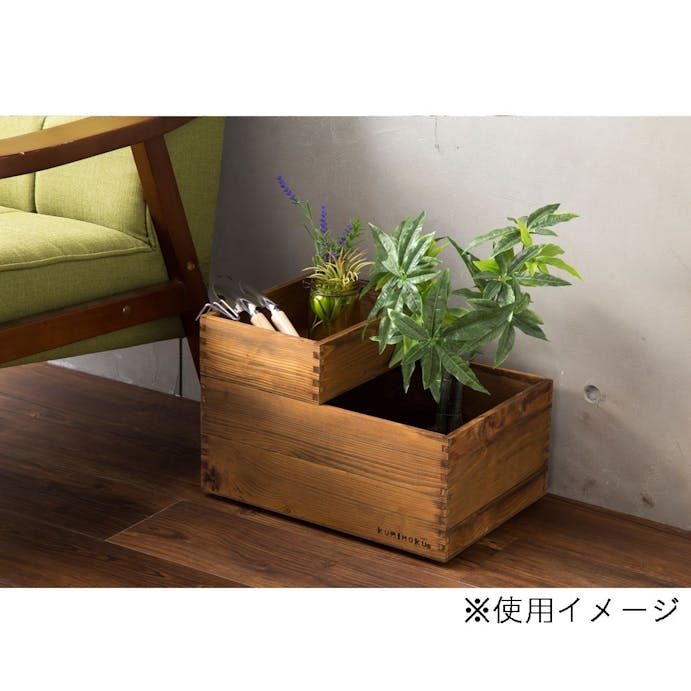 カインズ Kumimoku スタッキングBOX LL ブラウン