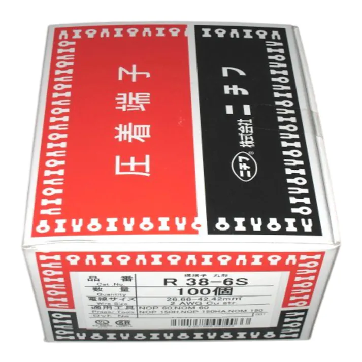 ニチフ 丸型圧着端子 R38-6S 100個入