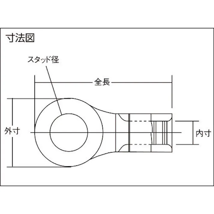 【CAINZ-DASH】ニチフ 耐熱端子 (R形)(100P)外寸12mmスタッド径5.3mm N 8-5【別送品】