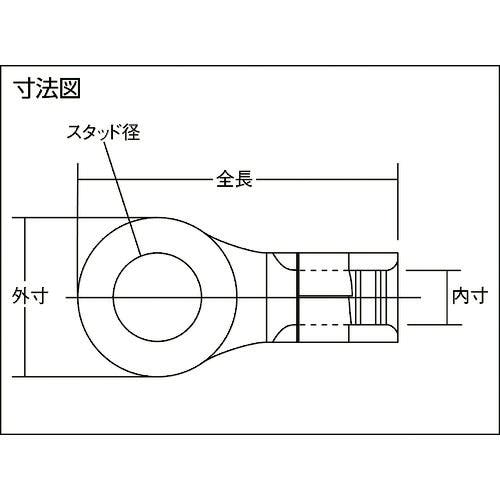 CAINZ-DASH】ニチフ 耐熱端子 （Ｒ形）（１００Ｐ）外寸１２ｍｍ