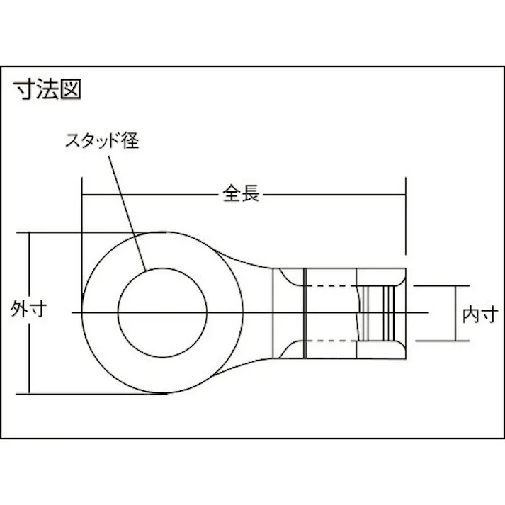【CAINZ-DASH】ニチフ 耐熱端子 (R形)(100P)外寸8.5mmスタッド径4.3mm N 2-4【別送品】
