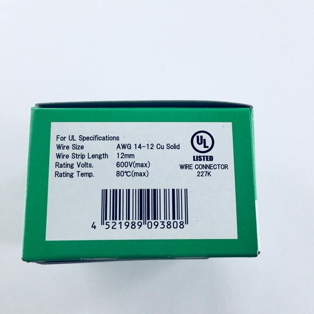 ニチフ クイックロック 差込形電線コネクタ 8極 緑透明 QLX-8 20個入