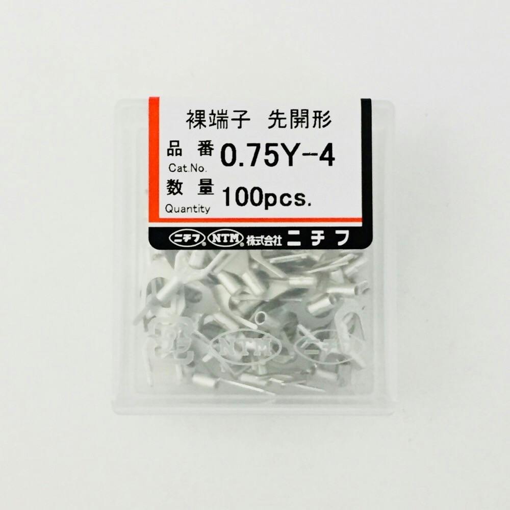ニチフ 裸端子 Y形 0.75Y-4 100個入 端子 ニチフ 裸端子 Y形 0.75Y-4 100個入 端子