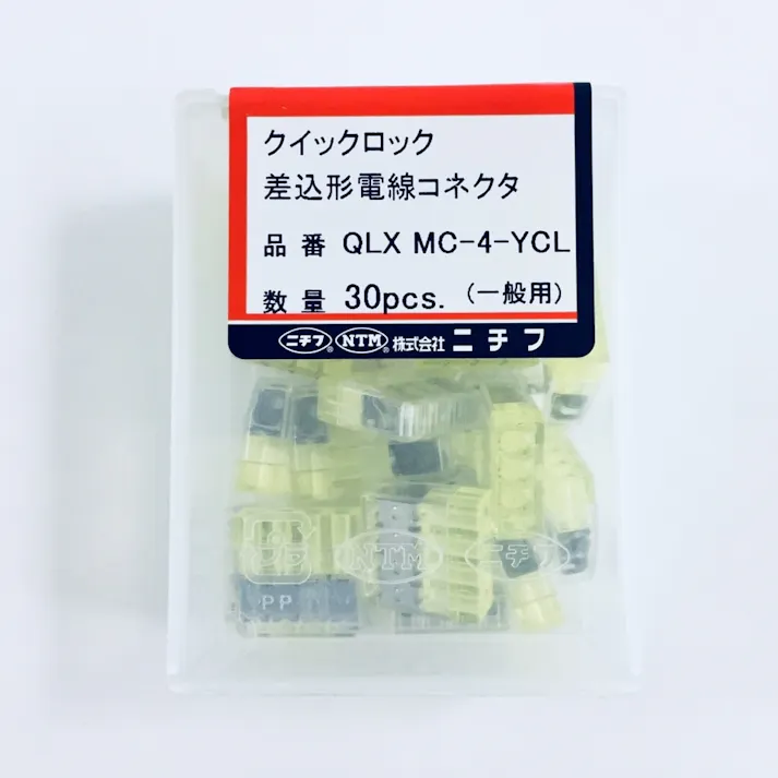 ニチフ 小型差込コネクタ 一般用 4極 QLXMC-4 30個入