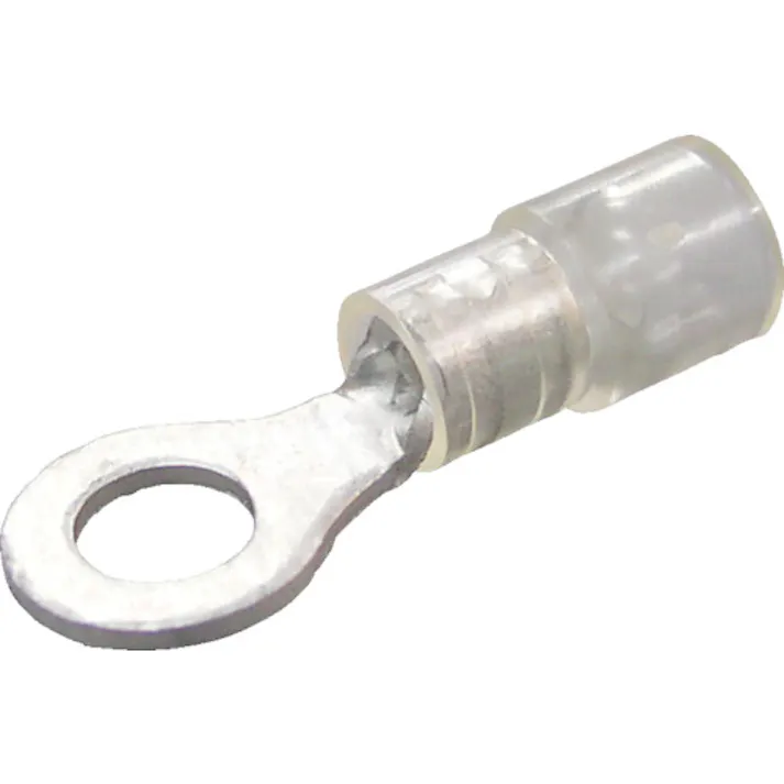 【CAINZ-DASH】ニチフ 環境配慮形絶縁被覆付丸形端子R形(100個入)より線0.3~1.65外寸6.8mmスタッド径4.3mm TMEX 1.25-4M-CLR【別送品】