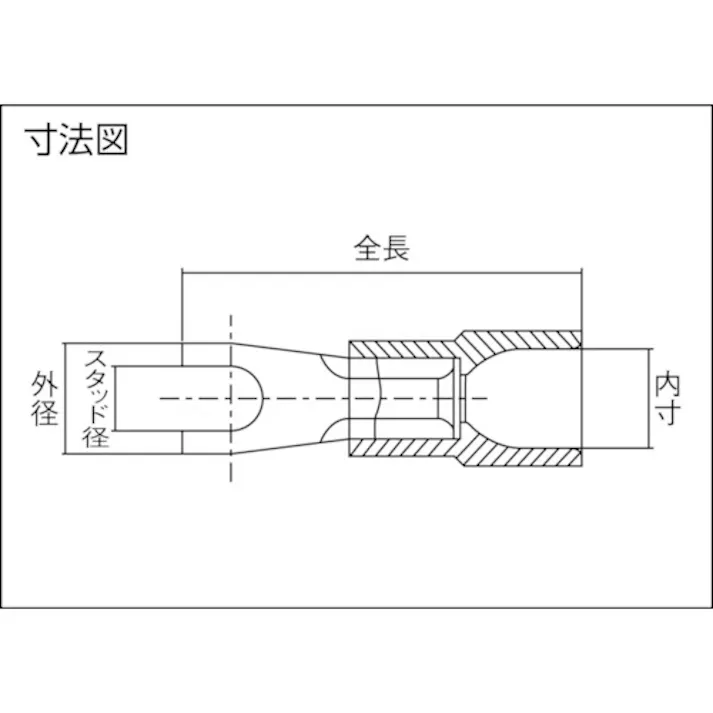 【CAINZ-DASH】ニチフ 環境配慮形絶縁被覆付Y形端子Y形(100個入)より線1.04~2.63外寸7mmスタッド径4.3mm TMEX 2Y-4S-CLR【別送品】