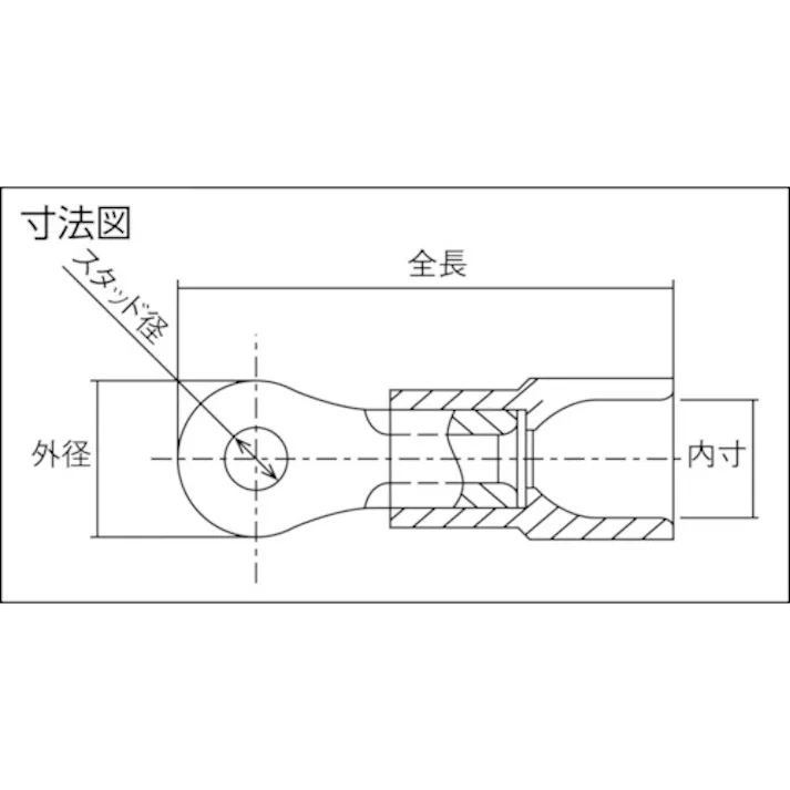 【CAINZ-DASH】ニチフ 環境配慮形絶縁被覆付丸形端子R形(100個入)より線0.3~1.65外寸8.4mmスタッド径8.4mm TMEX 1.25-8-CLR【別送品】