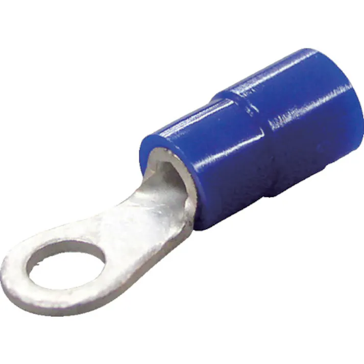 【CAINZ-DASH】ニチフ 環境配慮形絶縁被覆付丸形端子R形(100個入)より線1.04~2.63外寸6.5mmスタッド径3.7mm TMEX 2-3.5NS-BLU【別送品】